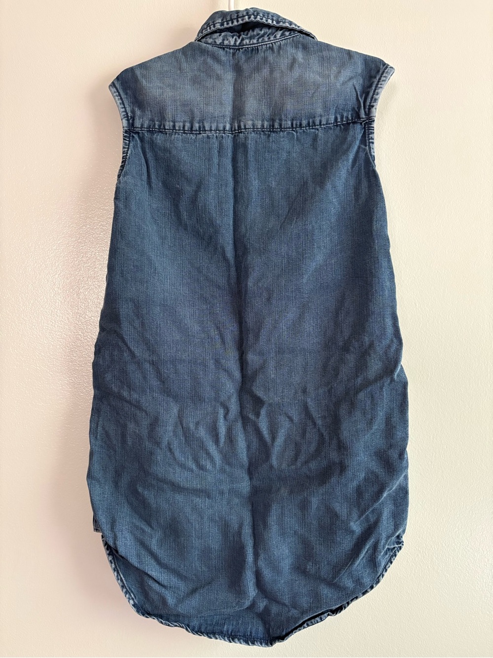 Calvin Klein Girls Jeans Blue Denim Distressed Dress Size 6 - Picture 3 of 9